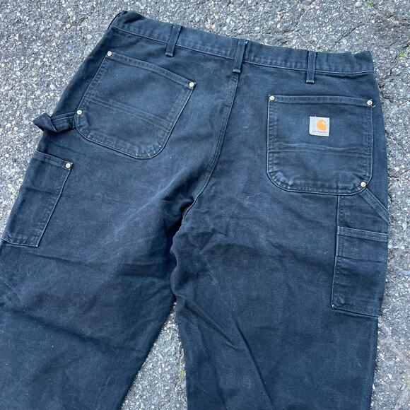 Vintage Carhartt black  double knee work wear carpenter pants - Picture 6 of 6